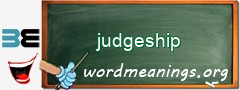 WordMeaning blackboard for judgeship